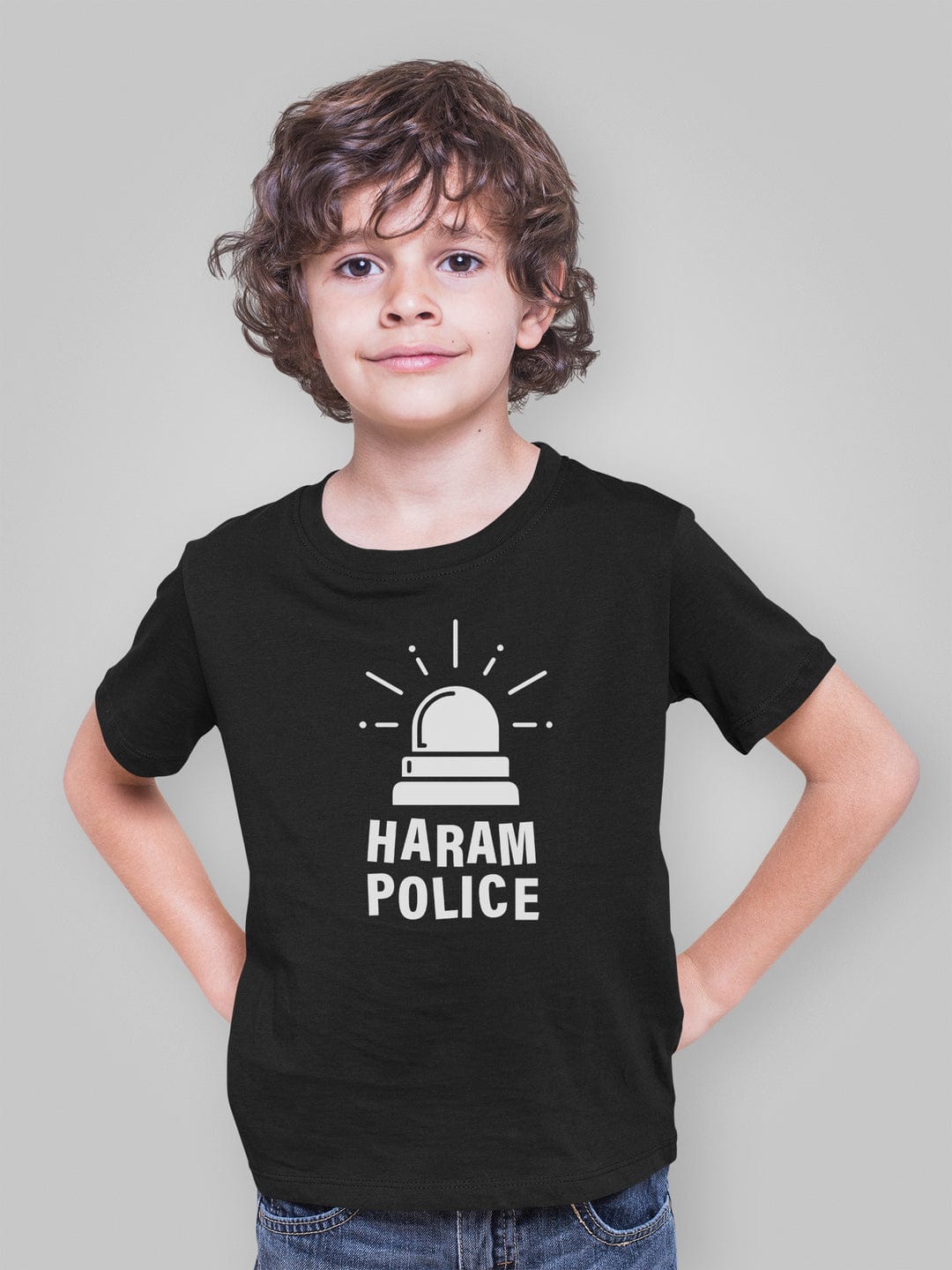 (NEW) Imanhood Kids T-Shirt - Haram Police Black