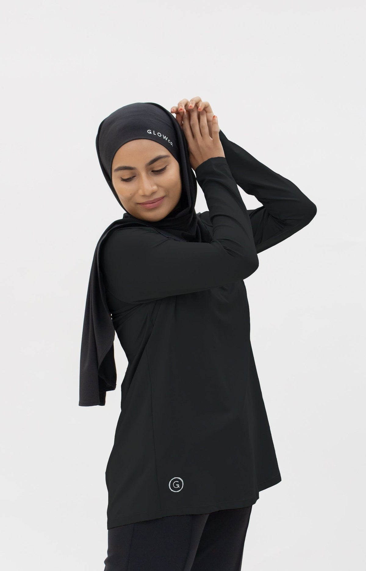 Glowco Exclusive Pleated Top in Black