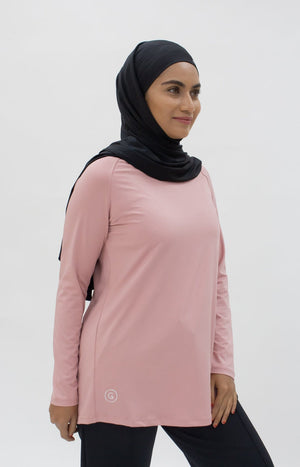 Glowco Exclusive Pleated Top in Blush Pink