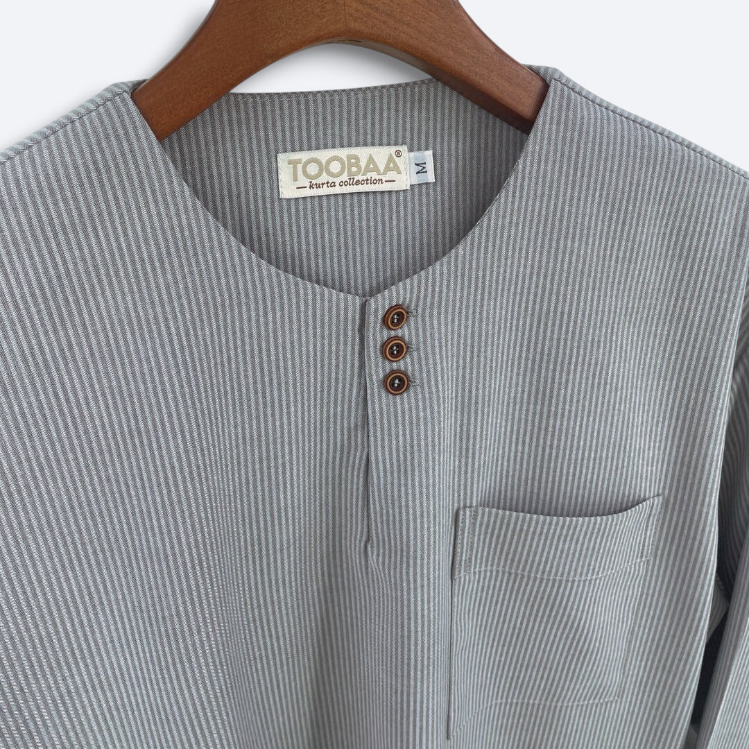 Toobaa Men's Kurta 360 - Metallic Grey