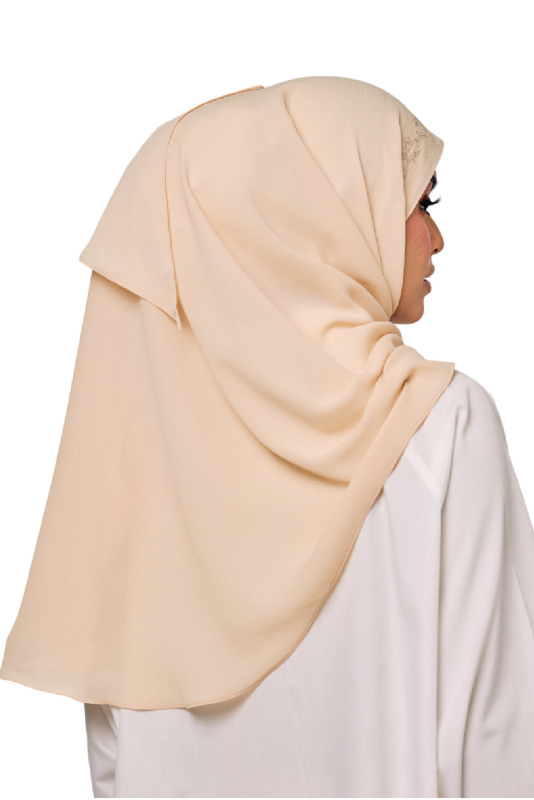 UMMA Sulam Mekar Ironless Chiffon Triangle Bawal