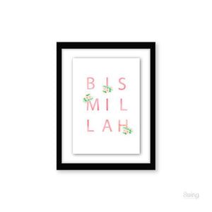 035 QL Floral Pink Series (Bismillah, Zikir)