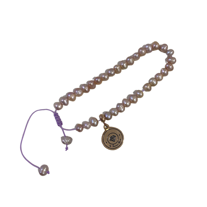 ٣٣ Purple Freshwater Pearl Tasbih Bracelet
