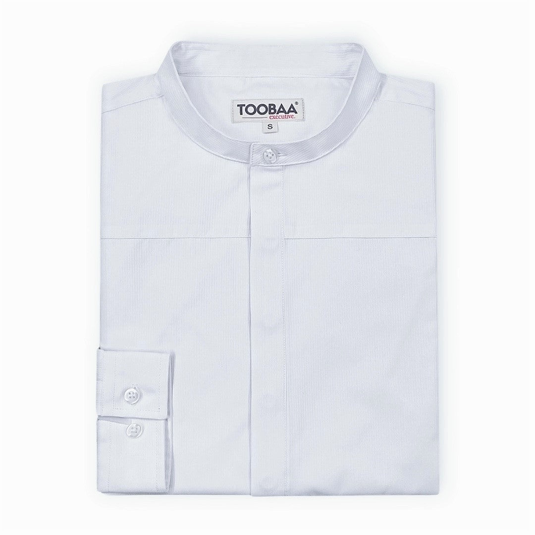 Toobaa Alpine Exec. Kurta - White Textured Pinstripe (DC)