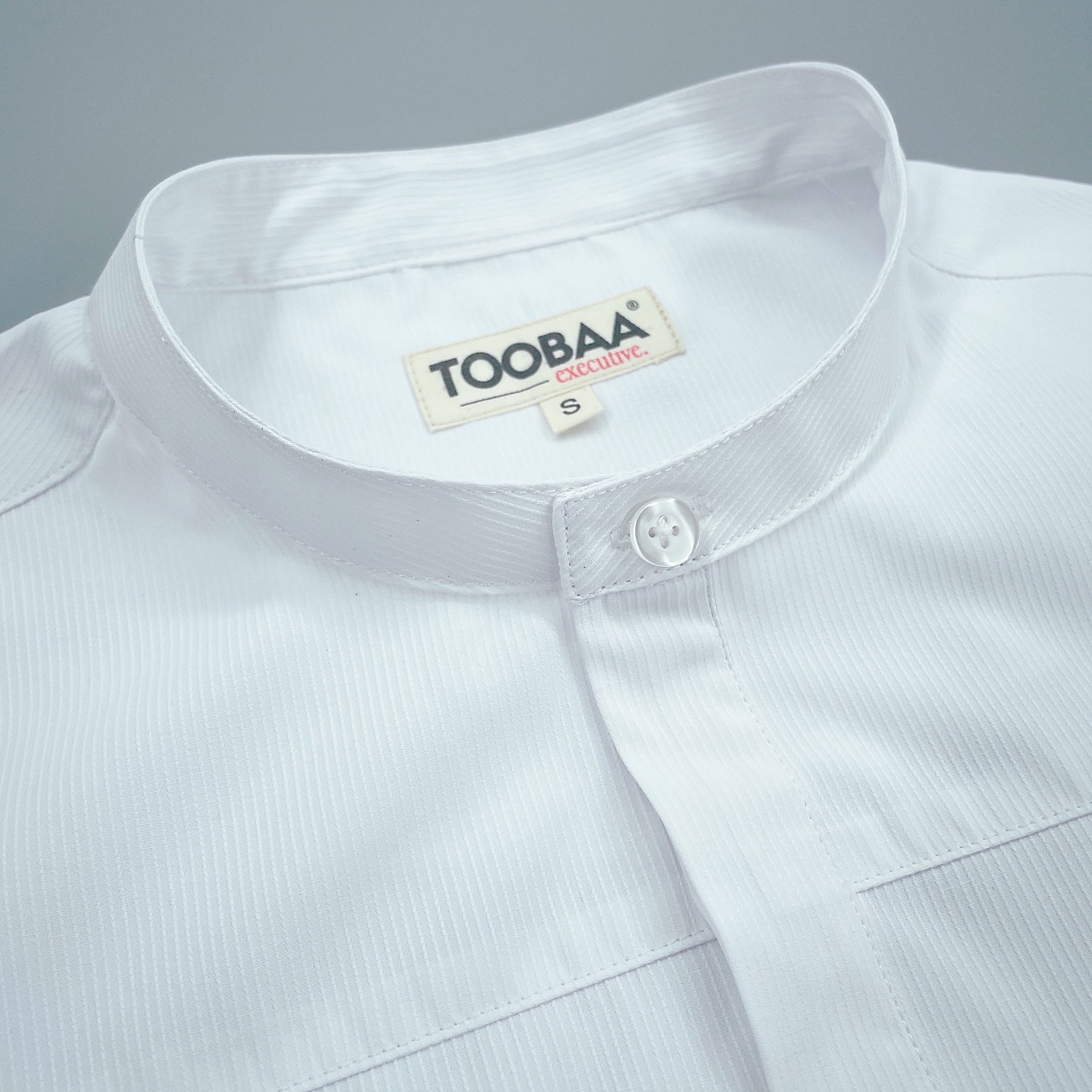 Toobaa Alpine Exec. Kurta - White Textured Pinstripe (DC)