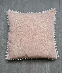 Cushion - Choco Floral Small Pompom (40x40)