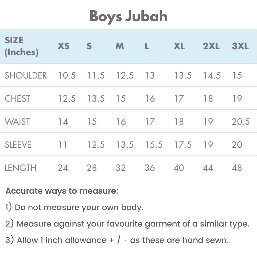 Toobaa Boys Jubah Pro-Linear – Navy Blue (Thobe) (DC)