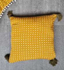 Cushion - Dijon Diamond Olive Tassle (40x40)