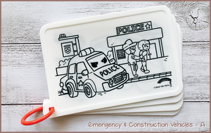 Emergency & Construction Vehicles : Bundle Puzzle Mats