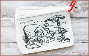 Emergency & Construction Vehicles : Bundle Puzzle Mats