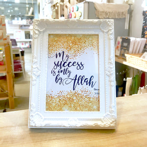 My Success Gold Glitter Table Frame
