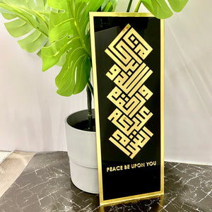 Salam Custom Unit No - Acrylic Gold Door Signage