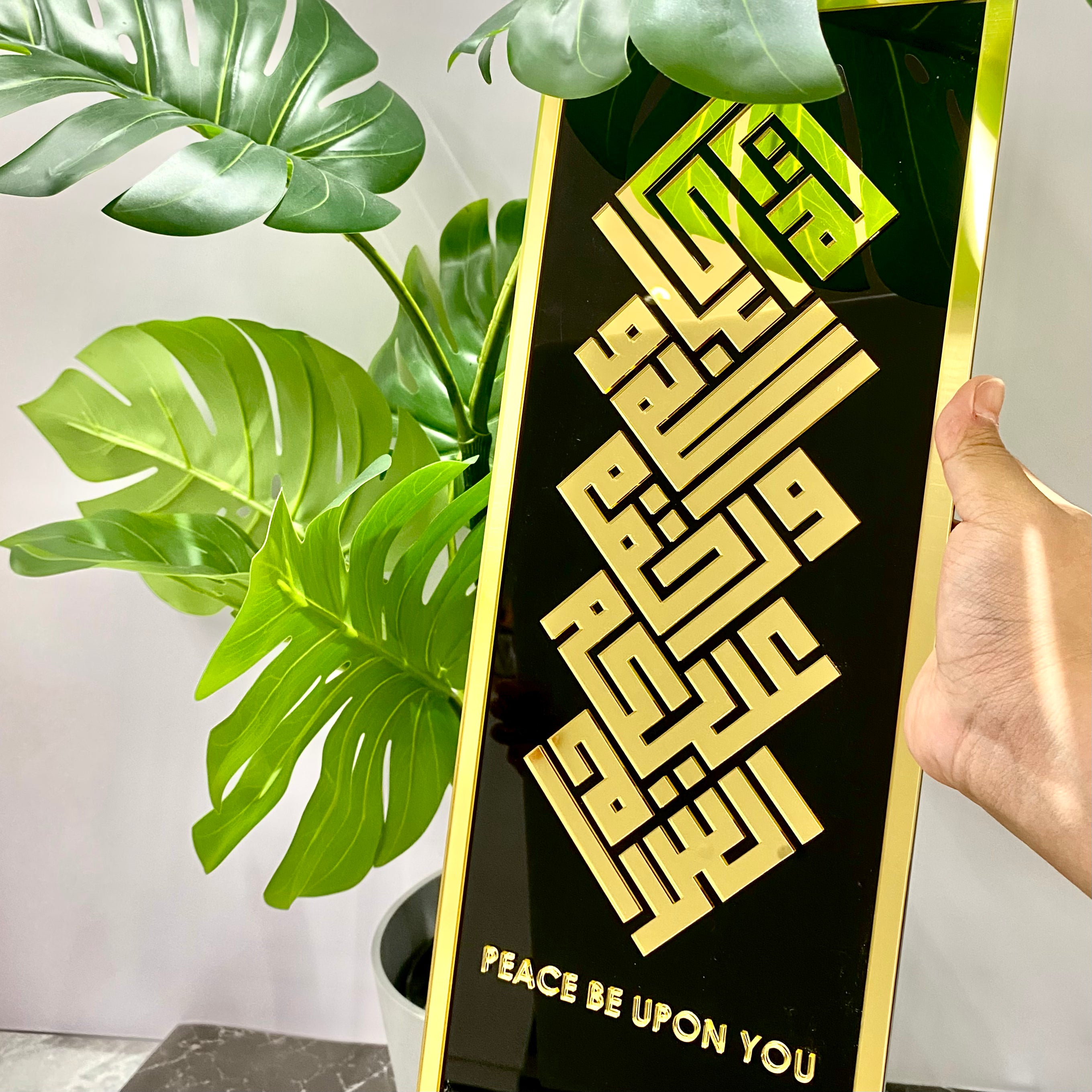 Salam Custom Unit No - Acrylic Gold Door Signage