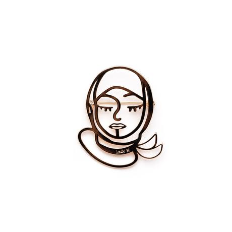 LadyN Modern Hijabi Girl Brooch