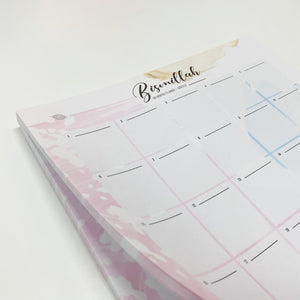 A4 Notepad (Assorted) - Monthly Planner (DC)
