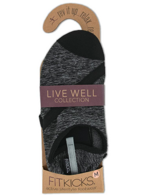 Fitkicks- Womens Live Well: Charcoal Black