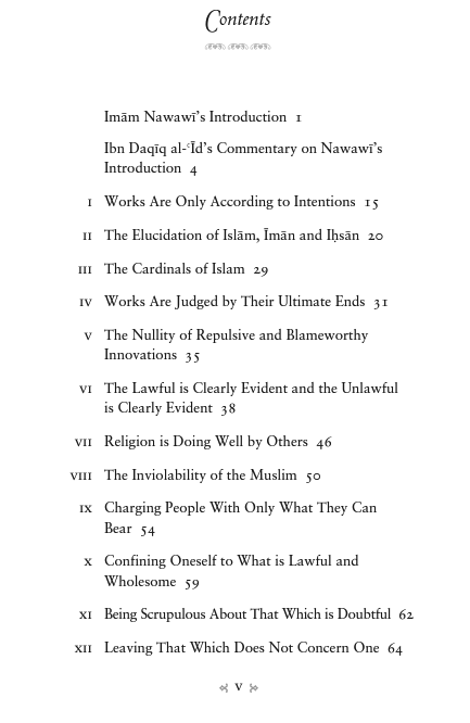 A Treasury of Hadith: A Comentary on Nawawi's Forty Prophetic Traditions / HB