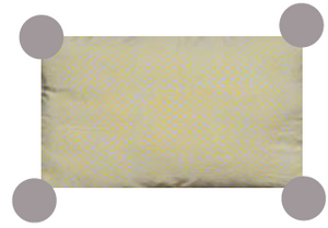 Cushion - Yellow Grey Paisley Large Grey Pompom (40x65)