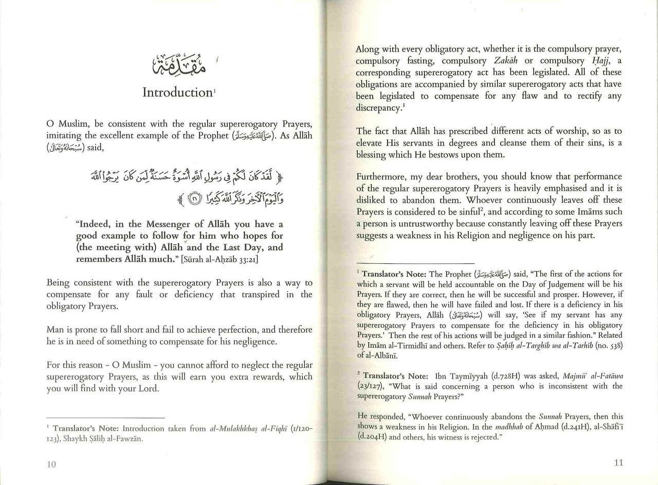 A Description of the Supererogatory (Sunnah) Prayers