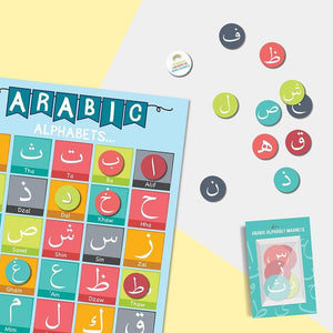 Muslimazing Arabic Alphabet Poster - Colours