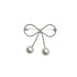 LadyN Rope Bow & Pearl Brooch