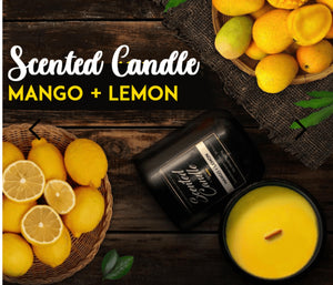 Scented Candle - (Classic Yellow) Mango Lemon