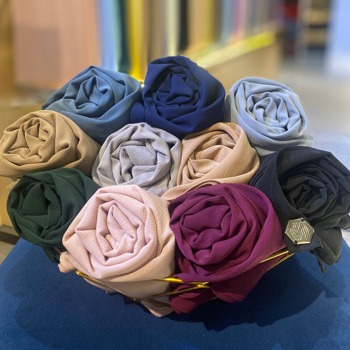 DC Square Crinkled Chiffon (10 Colours)