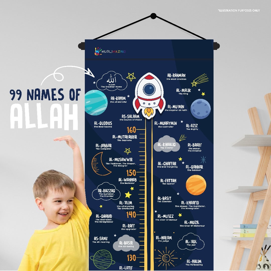 Height Chart : 99 Names of Allah