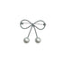 LadyN Rope Bow & Pearl Brooch