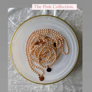 ٣٣ pink freshwater pearls tasbih bracelet (2 Sizes)