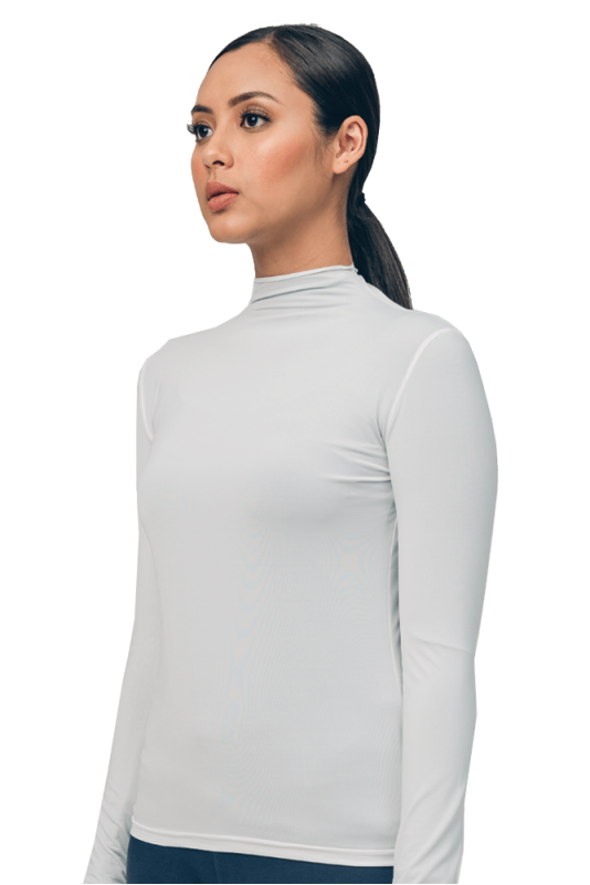 White bell 2025 sleeve turtleneck