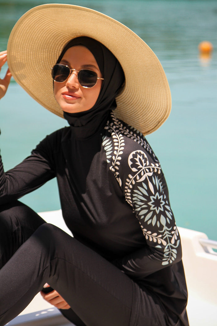Marina Modest Swimsuit M2225 - Black Pattern
