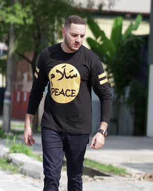 Imanhood Short Sleeve - Salam PEACE Black/Gold