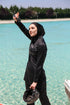 Marina Modest Swimsuit R1123 - Rivamera Black Zipper