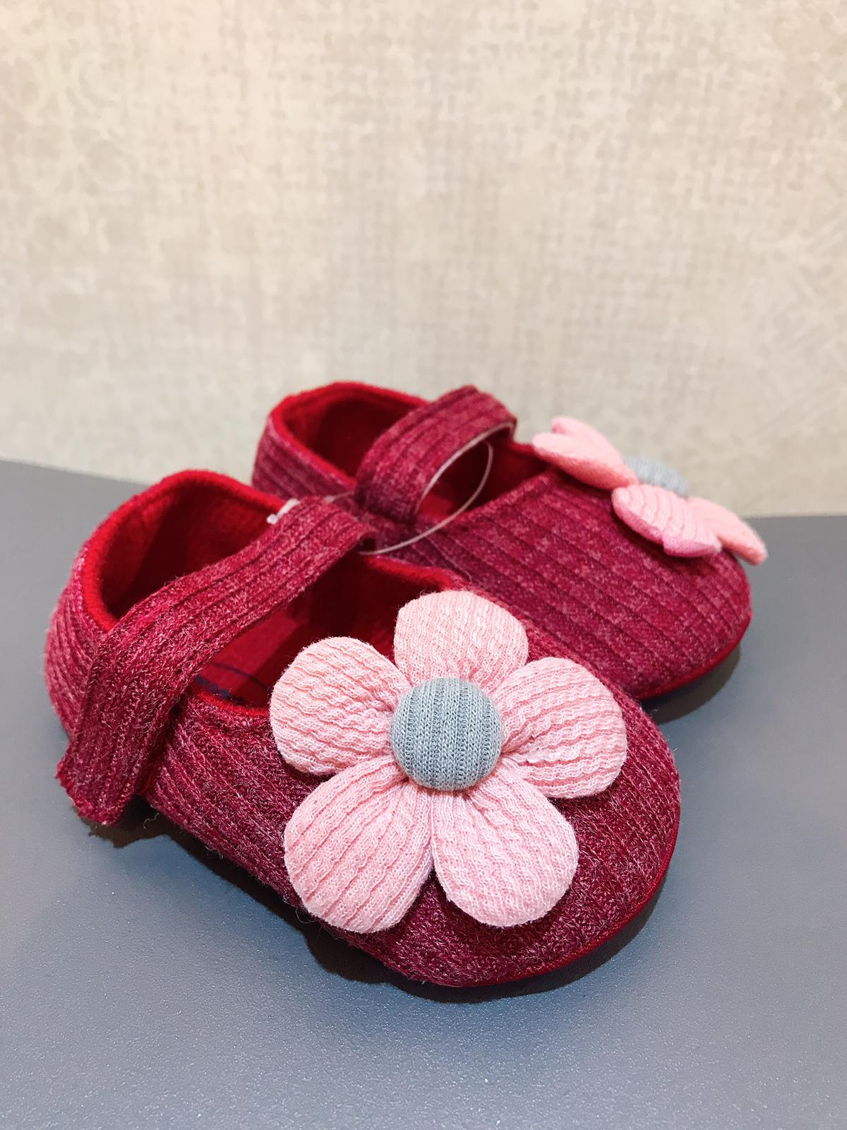 Baby Girl Shoe with Pink Flower - Design 41