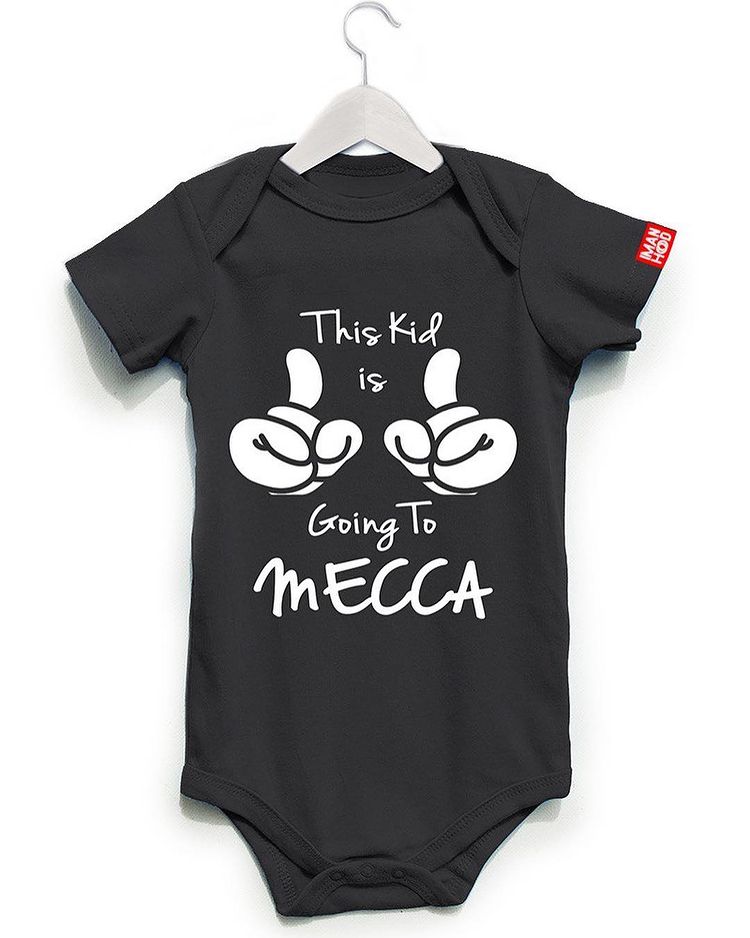 Imanhood Rompers - This Kid Is Going To Mecca Baby Black