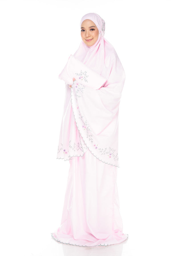 Noureen Sofea Baby Pink Prayer Wear (DC)