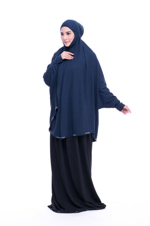 Zaahara Telekung Mini Denim with Sleeves