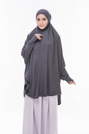 Zaahara Telekung Mini Denim with Sleeves